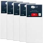 Artina FSC&reg; 5er Set Keilrahmen Leinwand zum Bemalen 60x140 cm &ndash; bespannte