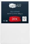 Keilrahmen Leinwand zum Bemalen 20x30 cm &ndash; Artina FSC&reg; 20er Set bespannte