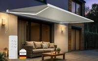 paramondo Elektrisch Kassettenmarkise Quadris mit LED Beleuchtung, Markise