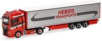 Herpa LKW Modell MAN TGX GX Gardinenplanen-Sattelzug Hebeis Transporte, Miniatur im