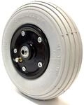 Rolko Rollstuhlreifen 200 x 50, Komplettrad Luft, 2-teilige Schwarze...