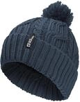 Jack Wolfskin Unisex Pompom Beanie-M&uuml;tze, Midnight Sky, Einheitsgr&ouml;&szlig;e EU