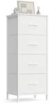 SONGMICS Kommode, Schrank, 4 Stoffschubladen, Aufbewahrungsschrank, Stahl, MDF,