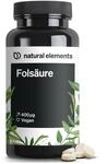 natural elements Fols&auml;ure &ndash; 400 Tabletten &ndash; 400 mcg pro Tagesdosis &ndash;