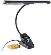 K&M 12295 Notenpultleuchte Dimmer Light Schwarz &ndash; 30 cm Lampenschirm &ndash; Clip mit