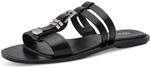 Tamaris Damen Pantolette flach, schwarz, 38 EU