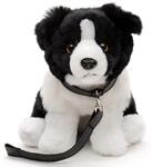 Uni-Toys - Border Collie, sitzend (mit Leine) - 20 cm (H&ouml;he) - Pl&uuml;sch-Hund -
