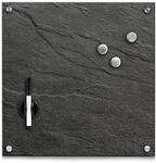 Zeller 11688 Memobord Schiefer, Glas, Anthrazit
