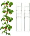 Relaxdays Rankhilfe, 3er Set, 5 Ringe, HxD: 150 x 28 cm, Blumen & Nutzpflanzen,