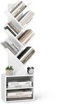 VASAGLE Custos Kollektion - B&uuml;cherregal Baumform, Standregal, Eckregal platzsparend,