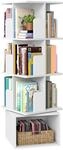 VASAGLE Custos Kollektion - Drehbares B&uuml;cherregal, Aufbewahrungsregal mit 4 Ebenen,