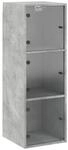 vidaXL Wandschrank, H&auml;ngeschrank mit Glast&uuml;ren, Schrank mit Stauraum f&uuml;r
