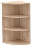 Coemo Eckregal Corner 60 Natur, B&uuml;cherregal 3 F&auml;cher, Eckregal stehend, aus Holz