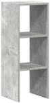 vidaXL B&uuml;cherregal Stapelbar Betongrau 30x30x80 cm Holzwerkstoff, B&uuml;cherst&auml;nder,