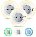 Brandson - 3 x Nachtlicht f&uuml;r die Steckdose - LED Nachtlampe mit...