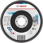 Bosch 15x X451 F&auml;cherschleifscheibe, K80, K120 (f&uuml;r Stahl, Aluminium, &Oslash; 125...