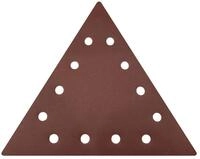 TECMIX Schleifpads / TM Multiloch Klett-Schleifpapier P120 / 25 Blatt dreieckig,