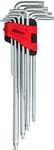 Torx-Winkelstiftschl&uuml;ssel-Satz mit Bohrung, XL, 9-tlg.TB10-TB50
