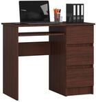 AKORD Schreibtisch A6 90 cm | 3 Schubladen Rechts | Schreibtisch | B&uuml;rotisch 