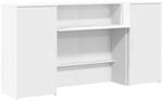 vidaXL Empfangstheke Wei&szlig; 200x50x103,5 cm Holzwerkstoff, Empfangstresen, Salon