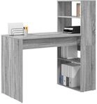 vidaXL Schreibtisch Graues Sonoma 113 x 54 x 120 cm Holzwerkstoff, Wohnzimmer,