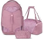 Satch Match Schulrucksack Set 3tlg. inkl. Schlamperbox und Sporttasche (Magnolia