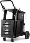 VEVOR Schwei&szlig;wagen 2 Ablagefl&auml;chen mit 4 Schubladen Schwei&szlig;mobil Max. 100-120kg