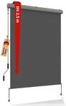 NOOR Senkrechtmarkise EXKLUSIV Vertikalmarkise au&szlig;en 150 x 250 cm anthrazit -