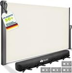 tillvex&reg; Seitenmarkise 160 x 350 cm ausziehbar & Blickdicht mit Regencover 