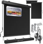 KESSER&reg; Senkrechtmarkise 180x250cm Au&szlig;enrollo Handkurbelmechanismus Balkonrollo