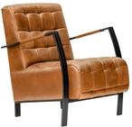 MASSIVMOEBEL24.DE | Iron Label - Sessel aus Echtleder B&uuml;ffelleder Cognac...