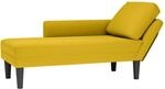 vidaXL Chaiselongue mit Kissen und Rechter Armlehne Gelb Samt, Recamiere,