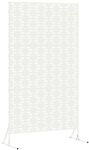 vidaXL Sichtschutz 100 x 50 x 180 cm Stahl Wei&szlig; | Robustes Metall, das lange h&auml;lt
