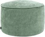 Icon Milano Hocker, Salbeigr&uuml;n, Flauschiger Chenille Stoff, Samt Sitzsack,...