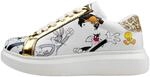 DOGO Verona Low-Top Sneaker Looney Tunes Chasing Tunes Damen Sneaker 36