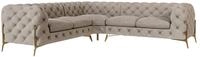 S-Style M&ouml;bel Milton Ecksofa 4-Sitzer Eckcouch Chesterfield-Ecksofa Sofa mit