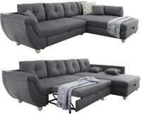 Gro&szlig;es Ecksofa B330/T207/H90 cm mit ausziehbarer Schlaffunktion und gro&szlig;em