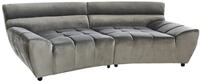 KAWOLA Big Sofa NERLA Stoff Velvet Silber