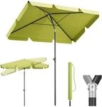 Sekey Sonnenschirm Balkon 2-in-1 SET | Sonnenschirm Rechteckig 200x125cm mit...