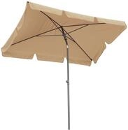 QUICK STAR Balkon Sonnenschirm 200x125cm Balkonschirm Rechteckig Knickbar Sand