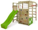 FATMOOSE Spielturm Kletterger&uuml;st ActionArena Air mit apfelgr&uuml;ner Rutsche,...