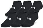 Under Armour Unisex-Adult Training Cotton No Show Socks 3 Pack, (001)