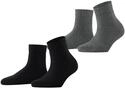 ESPRIT Damen Socken Plush W Sso Baumwolle einfarbig 2 Paar, Mehrfarbig Black Light