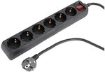 Grundig Steckdosenleiste mit Schalter 6-Fach 16A/250V - Steckdose 1,5M -