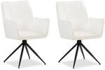 Homestyle4u 2859, Esszimmerst&uuml;hle 2er Set Polsterst&uuml;hle Wei&szlig; Chenille
