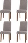 CHEFGASTRO 4er-Set Esszimmerstuhl klassisch und zeitlos HxBxT 90x42x50cm...