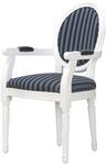 ebuy24 Amaretta, Rokoko Esszimmerstuhl, Massivholz, antik wei&szlig; patiniert,