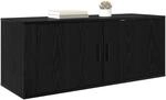 vidaXL Wandmontiertes TV-Regal Schwarz Eichen-Optik 100 x 34,5 x 40 cm,...