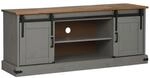 vidaXL TV-Schrank Halden 2 Schiebet&uuml;ren Grau 150x40x60 cm Massivholz,...
