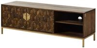 MASSIVMOEBEL24.DE | Diamond TV-Board aus Mangonholz 145 cm, braun ge&ouml;ltes...